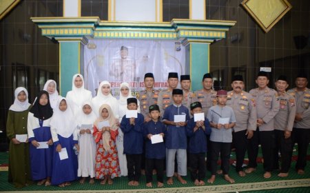 Peringati Isra Mikraj, Polres Situbondo Gelar Doa Bersama dan Santuni Anak Yatim