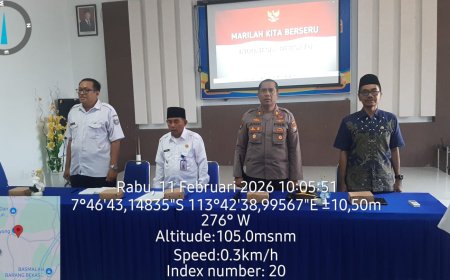 Kapolsek Besuki Hadiri Rakor Minlok Lintas Sektor Puskesmas Widoropayung.