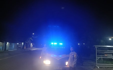 Tekan Angka Kriminalitas, Aparat Gelar Patroli Blue Light di Wilayah Arjasa