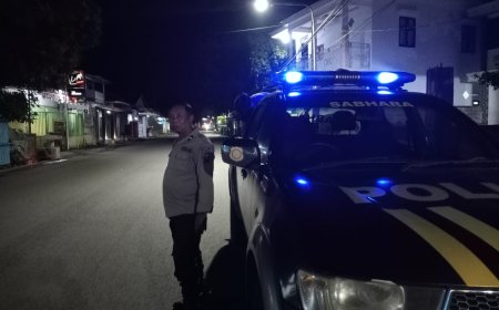 Polsek Banyuputih Melaksanakan Patroli Blue Light Antisipasi Balap Liar dan 3C di Wilayah Desa Sumberejo