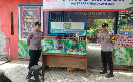POLSEK KAPONGAN GIAT PATROLI DIALOGIS CIPTA KONDISI SERTA HIMBAUAN KAMTIBMAS   DI OBJEK WISATA WATERPARK WONOKOYO ASRI