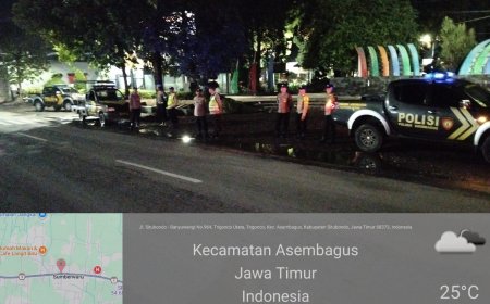 Antisipasi Balap Liar Polsek Jangkar Melaksanakan Patroli Blue Light