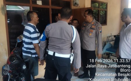 Polsek Besuki Monitoring Rehab Rumah Korban Penganiayaan Berat di Desa Langkap.