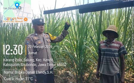 Polsek Kendit Implementasikan Program Asta Cita Presiden Melalui Sambang Petani Tebu