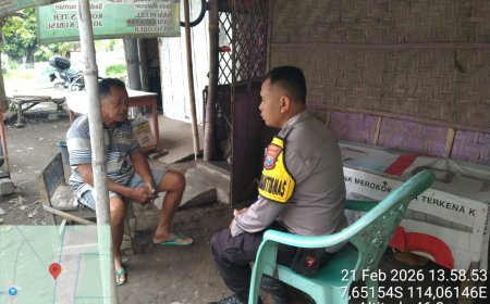 Bhabinkamtibmas Polsek Mangaran Laksanakan DDS Pendataan Warga Penerima Bantuan di Desa Tanjung Kamal