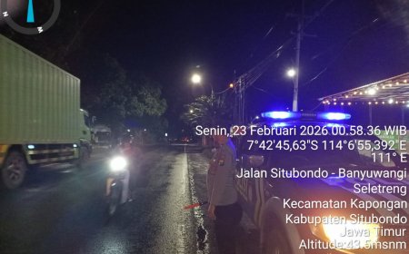 POLSEK KAPONGAN PATROLI BLUE LIGHT DALAM RANGKA ANTISIPASI 3C DAN GANGGUAN KAMTIBMAS DI  WILAYAH KECAMATAN KAPONGAN