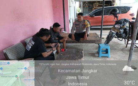 Anggota Polsek Jangkar Melaksanakan Giat Patroli Dialogis Bersama Warga
