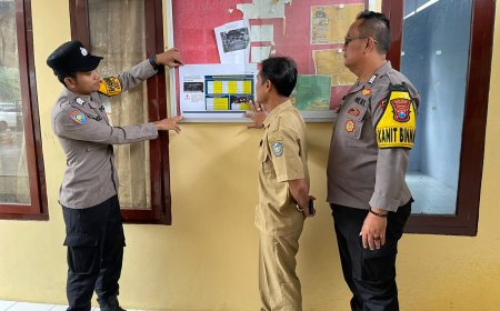 Anggota Polsek Situbondo Kota  Laksanakan Giat Sambang Kantor Desa/Tatap Muka Dengan Perangkat Desa Kotakan Kec.Situbondo Kab.Situbondo Dalam Rangka Pendataan Pengentasan Kemiskinan