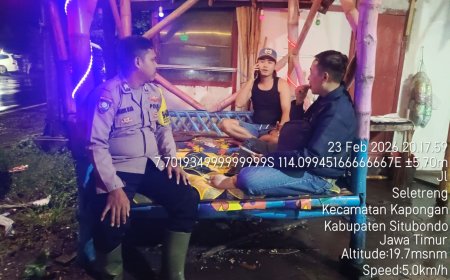 POLSEK KAPONGAN GIAT PATROLI DIALOGIS DALAM RANGKA ANTISIPASI KRIMINALITAS UTAMANYA 3C SERTA HIMBAUAN HARKAMTIBMAS