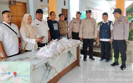 POLSEK MLANDINGAN MONITOR DAN AMANKAN KEGIATAN OPERASI PASAR MURAH TAHUN 2026 DI DESA TREBUNGAN