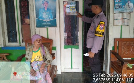 Bhabinkamtibmas Polsek Mangaran Laksanakan DDS Pendataan Pengentasan Kemiskinan di Desa Tanjung Kamal