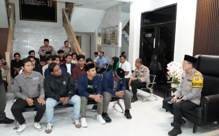 Puluhan Aktivis Mahasiswa Situbondo Sampaikan Aspirasi kepada Kapolres