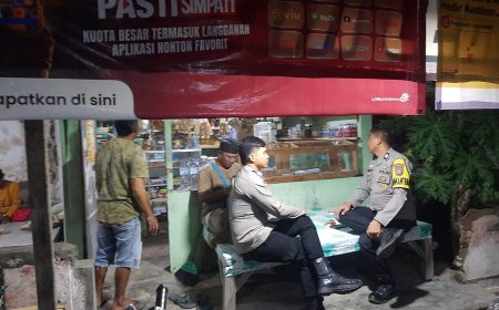 Patroli Blue Light Polsek Mangaran, Jaga Kamtibmas Malam Hari di Tanjung Glugur