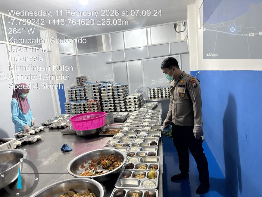 Polsek Mlandingan Dampingi Program Makan Bergizi Gratis untuk Ribuan Pelajar