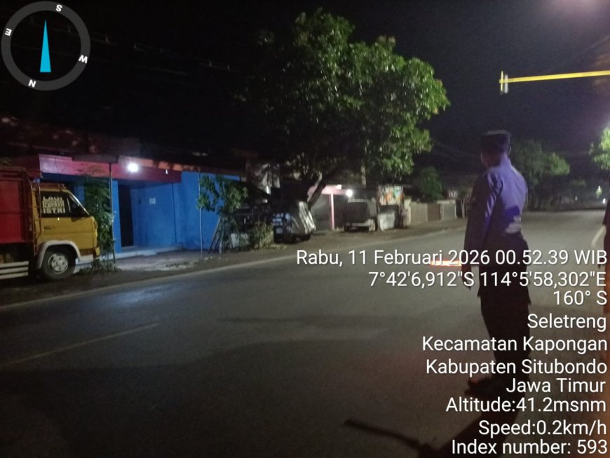 PATROLI BLUE LIGHT DALAM RANGKA ANTISIPASI 3C DAN GANGGUAN KAMTIBMAS DI  WILAYAH KECAMATAN KAPONGAN