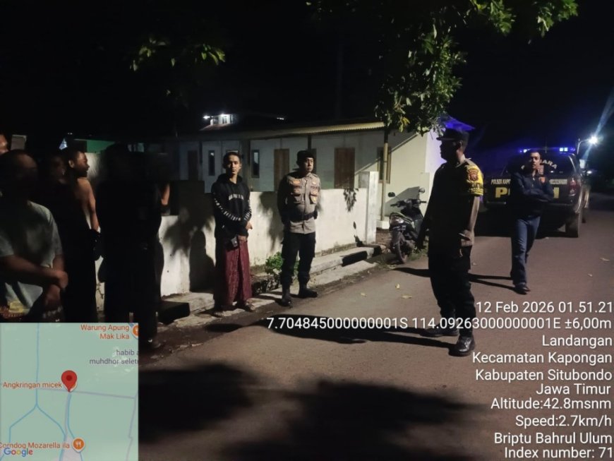 GIAT PATROLI HARKAMTIBMAS DALAM RANGKA ANTISIPASI KRIMINALITAS (3C) UTAMANYA PENCURIAN SEPEDA MOTOR SERTA GANGGUAN KAMTIBMAS LAINNYA DI WILAYAH KAPONGAN