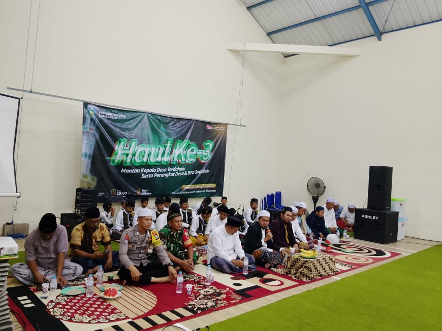 Bhabinkamtibmas Polsek Banyuputih Menghadiri Kegiatan Haul ke-3 Mantan Kepala Desa Sumberejo Kecamatan Banyuputih