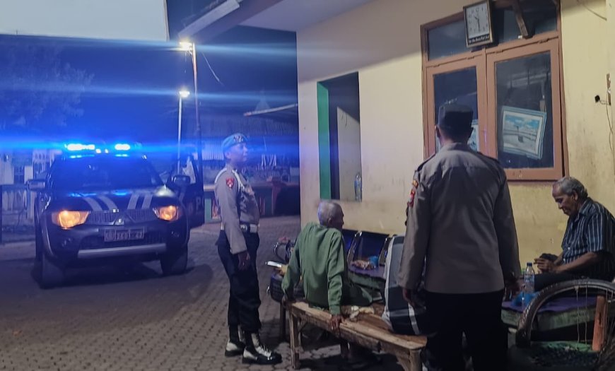 Langkah Sigap di Tengah Malam, Patroli Blue Light Polsek Besuki Jaga Stabilitas Di Area RPH Desa Besuki.