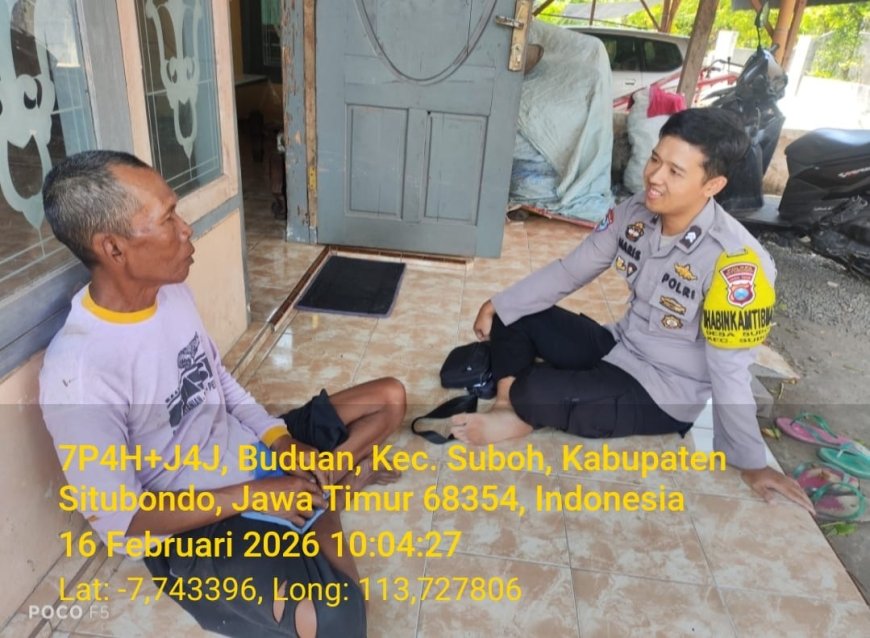 Polsek Suboh Laksanakan Patroli Dialogis di Desa Buduan untuk Jaga Kamtibmas