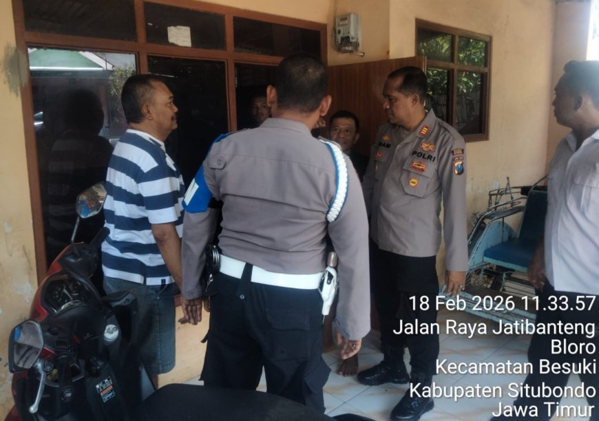 Polsek Besuki Monitoring Rehab Rumah Korban Penganiayaan Berat di Desa Langkap.