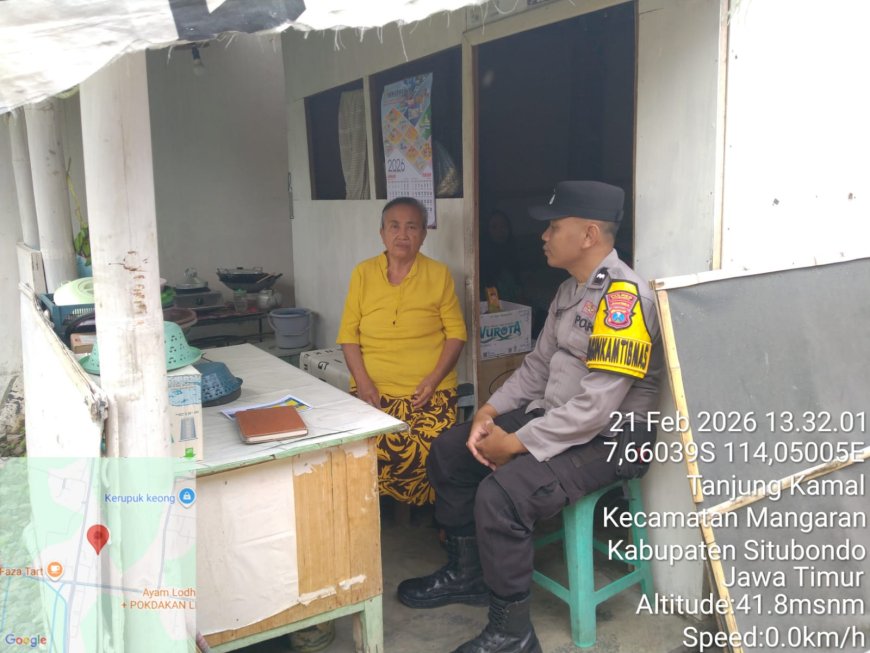 Bhabinkamtibmas Polsek Mangaran Laksanakan DDS di Desa Tanjung Kamal, Dukung Program Pengentasan Kemiskinan
