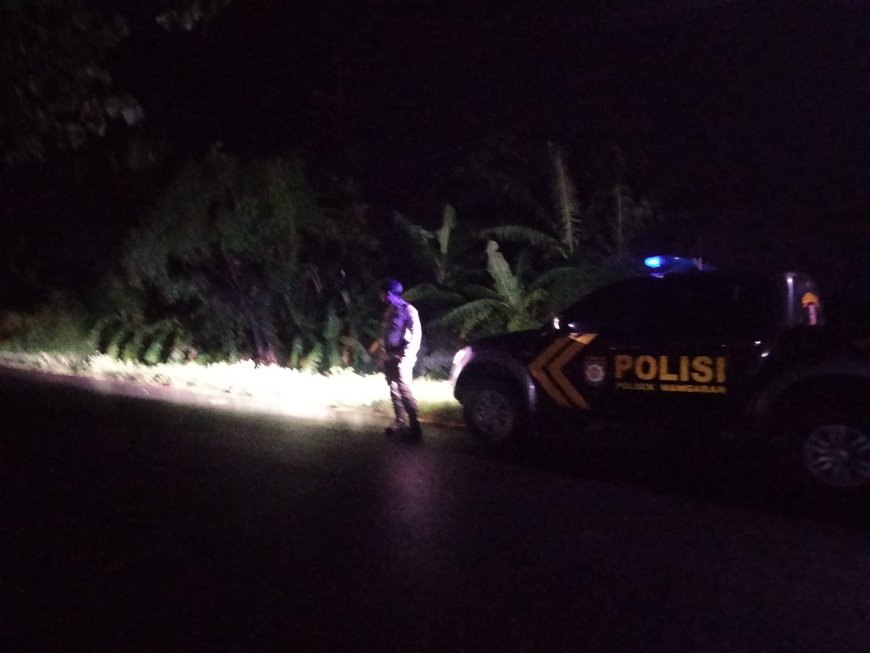 Patroli Blue Light Polsek Mangaran, Jaga Kondusifitas Wilayah di Akhir Pekan