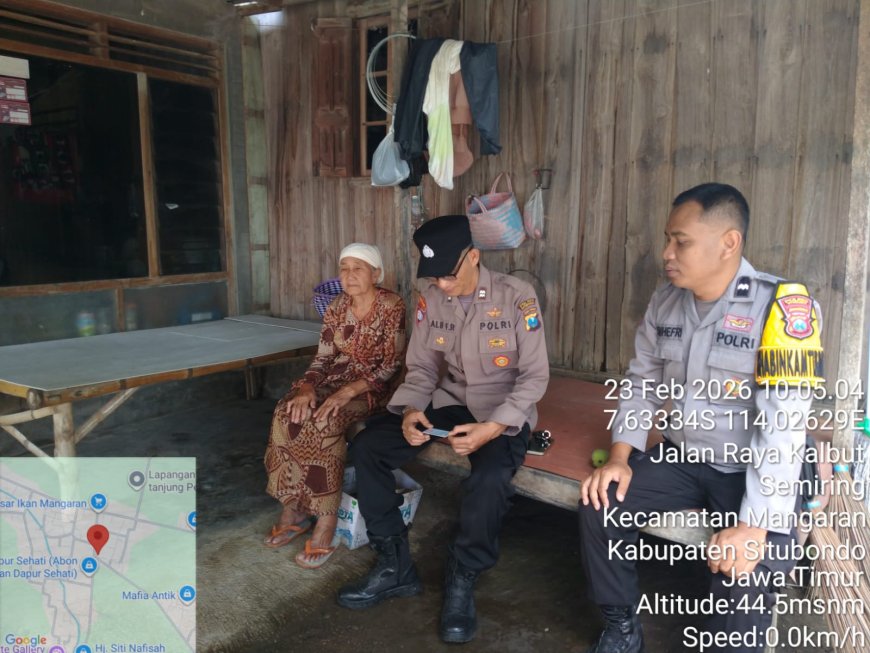 Polsek Mangaran Laksanakan DDS Pendataan Warga Penerima Bantuan di Desa Tanjung Kamal