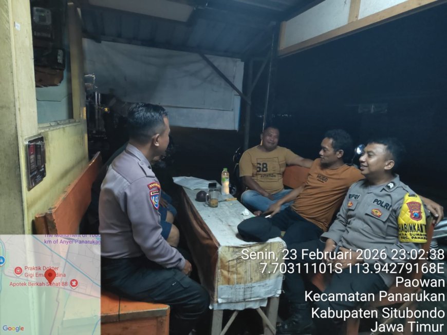 Patroli Dialogis Polsek Panarukan, Wujud Nyata Jaga Kamtibmas Tetap Kondusif