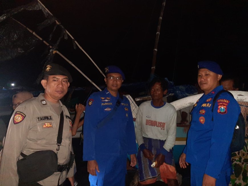 Respon Cepat Laporan Nelayan Belum Pulang, Polsek Mangaran dan Satpolairud Pastikan Korban Selamat