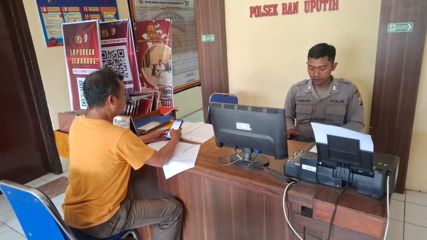 POLSEK BANYUPUTIH TERIMA LAPORAN DUGAAN PENGGELAPAN DI TOKO BAHAN BANGUNAN DESA SUMBERNYAR