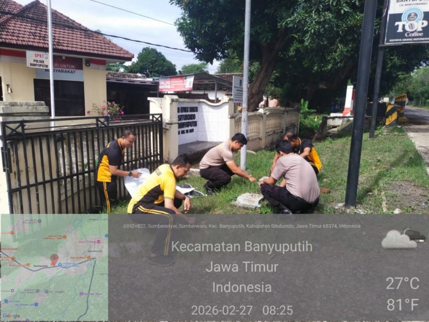 Polsek Banyuputih Melaksanakan Curve di Lingkungan Mako Polsek Banyuputih