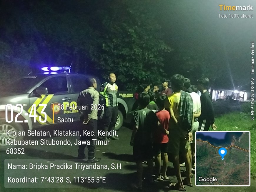 POLSEK KENDIT GELAR PATROLI DAN IMBAUAN HARKAMTIBMAS SELAMA BULAN SUCI RAMADHAN