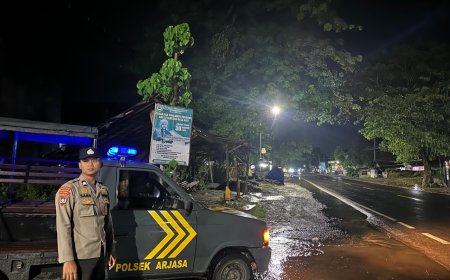 Polsek Arjasa Gelar Patroli Blue Light, Antisipasi Balap Liar dan 3C di Kedungdowo