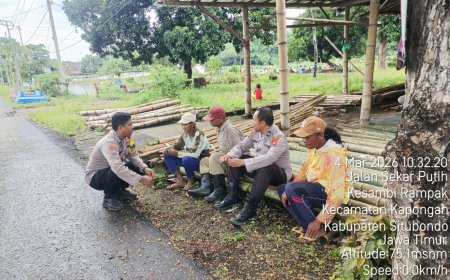 POLSEK KAPONGAN GIAT PATROLI DIALOGIS DALAM RANGKA ANTISIPASI KRIMINALITAS UTAMANYA 3C SERTA HIMBAUAN HARKAMTIBMAS