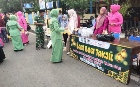 Polsek Panji Bersama Forkopimka Bagikan Takjil dan Gelar Buka Puasa Bersama
