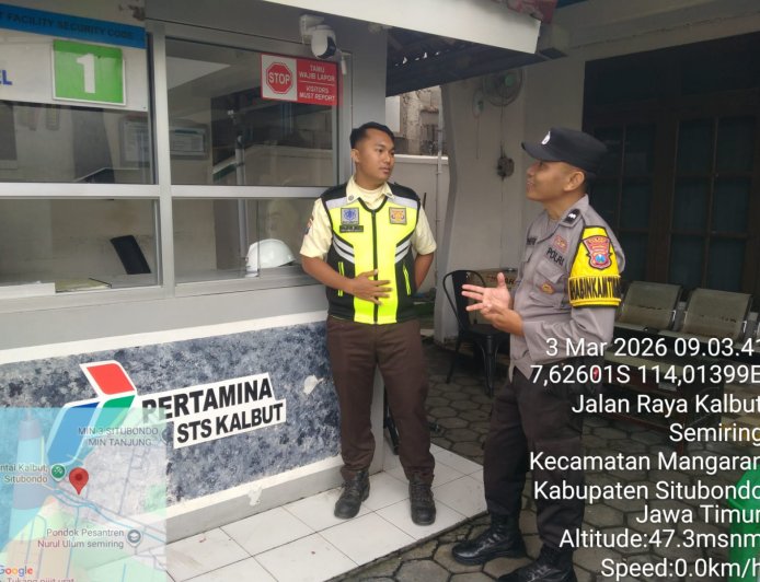 Patroli Dialogis Polsek Mangaran Perkuat Harkamtibmas di Area STS Pertamina Kalbut