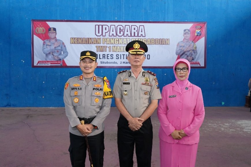 Kapolsek Panji AKP Nanang Terima Kenaikan Pangkat Pengabdian Menjadi Kompol