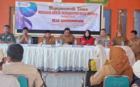 Ps Kanit Binmas Hadiri Musyawarah Desa Penyusunan RKPDes Tahun 2027 Di Desa Widoropayung.
