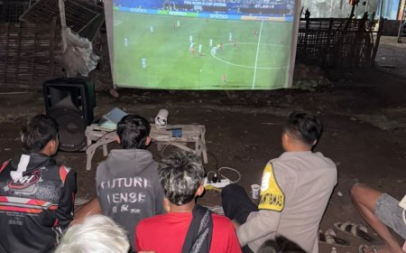 Nobar Piala Dunia dan KOPLING, Polsek Mangaran Pererat Silaturahmi Sambil Jaga Kamtibmas